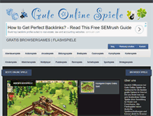 Tablet Screenshot of gute-online-spiele.de